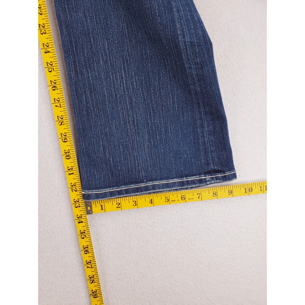 BKE Jeans Womens 28 Sabrina Flared Boot Distressed Thick Stitch Patchwork Y2K - Picture 16 of 16
